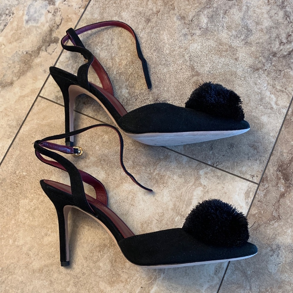 Kate Spade Amour Pom Pumps Black Size 7 - Picture 6 of 9